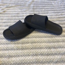 Unisex Black Cloud Rubber Anti-Skid Slide Slippers US Size 7-8 / 38-39