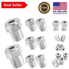 Complete Zinc Alloy Battery Terminal Adapter Set - Fits Most Cars with 3/8 Stds