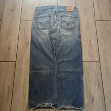 Vintage 90s Levis 501 Button Fly Medium Wash Distressed Baggy Jeans 38x30