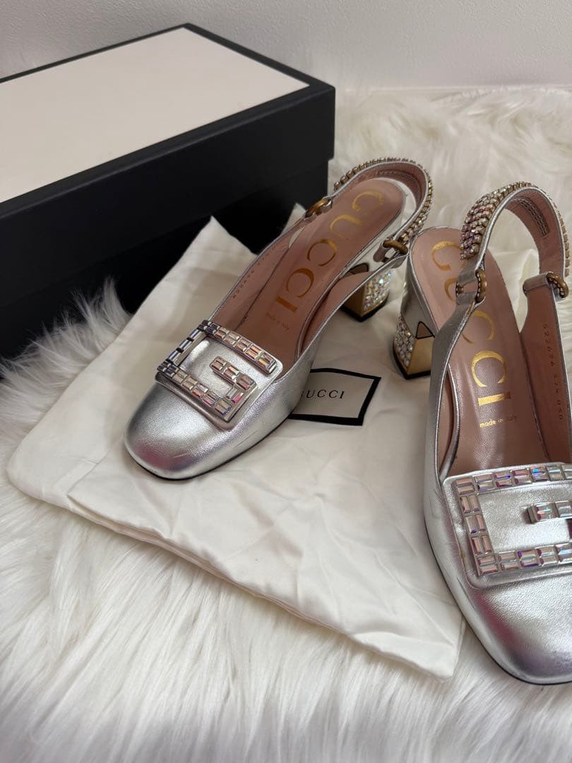 Gucci Square Toe Heels Pink With Logo Size 37.5 US About7.5 For Women thumbnail 7