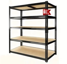 Steel Storage Rack 5-Shelf Heavy Duty Garage Storage 12"X28"X60”