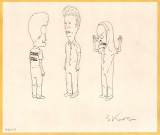 Beavis & Butthead Original Animation Art by Songgu Kwon: Prison Beavis &Butthead