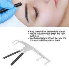 Portable Stainless Eyebrow Ruler 3-Point Positioning Tool For Perfect Brows