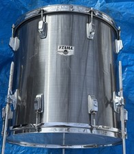 Vintage Tama Swingstar 16 x 16 Floor Tom Drum Japan Grey Stainless Steel