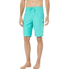 O'NEILL Mens Santa Cruz Solid 2.0 Boardshorts Size 42 Aqua Green Drawstring NWOT