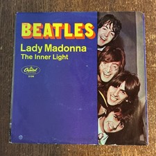 Beatles 'Lady Madonna' 1968 US Capitol 7" Vinyl 45 + Picture Sleeve - EX/VG+