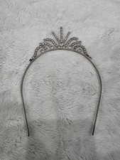 Vintage 1950s Rhinestone Bridal Tiara Sunburst Headband