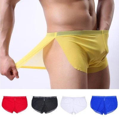 BRAND NEW Lingerie malles slip doux boxer caleçon sous vêtement sexy homme short culotte