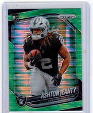 2025 PANINI PRIZM FOOTBALL ASHTON JEANTY GREEN PULSAR ROOKIE RC #315 LA RAIDERS