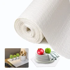 Beautysaid Shelf and Drawer Liner for Kitchen Cabinet Non Adhesive Slip Paper