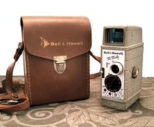 Vintage Bell & Howell Two-Twenty (228) 8mm Movie Camera w/Case & Working Motor
