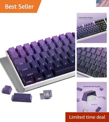 XVX Side Print Keycaps, Shine Through Double Shot PBT Keycaps, Custom Key cap...