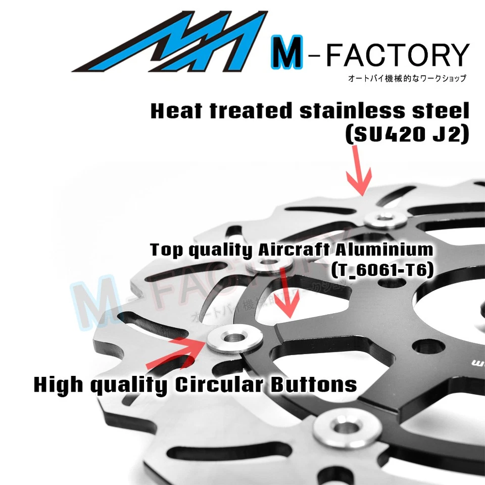 Floating Front Rear Brake Disc Kit Fits Aprilia ETV 1000 Caponord 01 02 03 04-07 - Image 2 of 2