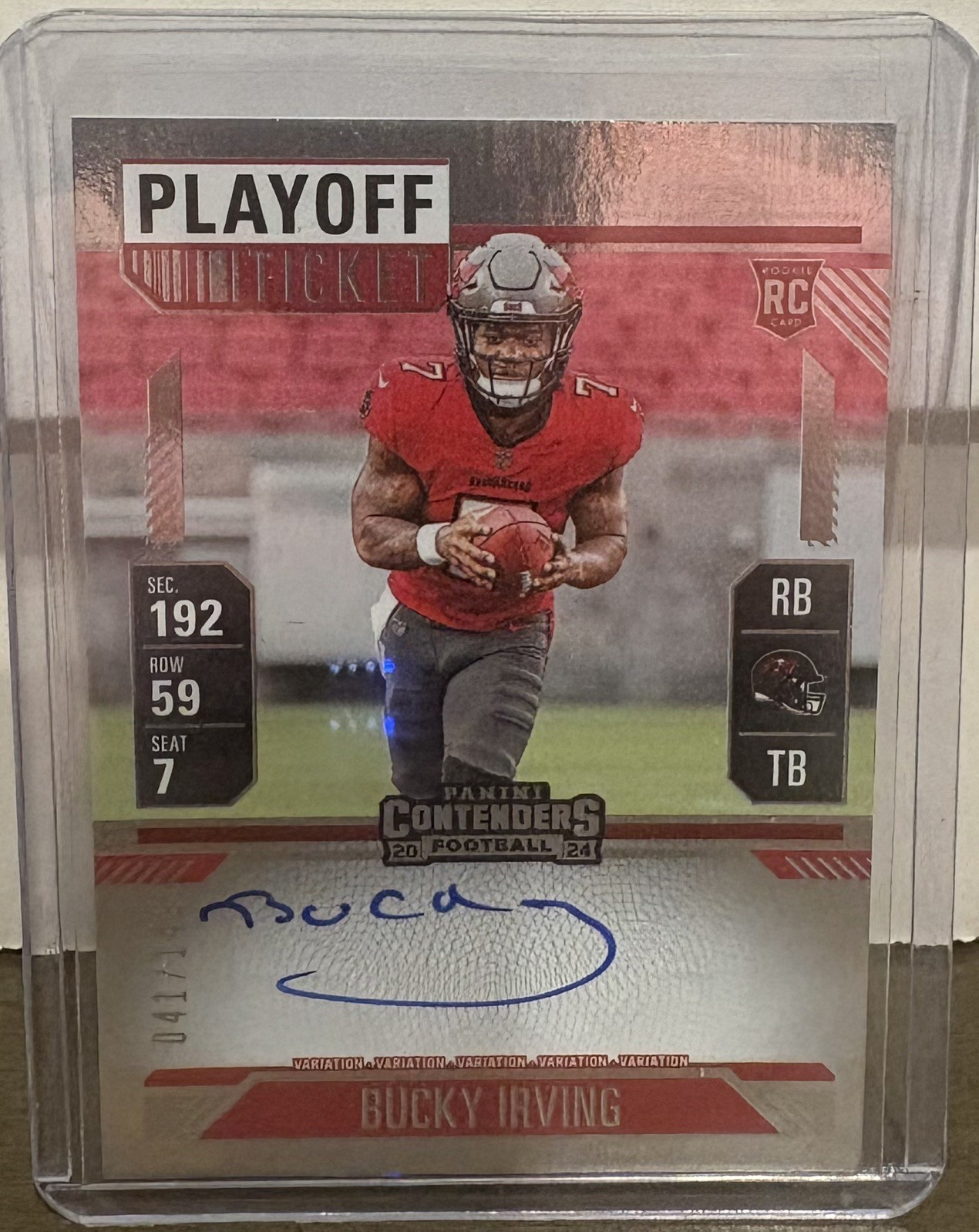 2024 PANINI CONTENDERS BUCKY IRVING ROOKIE PLAYOFF TICKET ON CARD AUTO 41/149