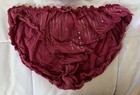 Victoria's Secret Pink/Burgundy PJ Tank & Bikini Panties M - Ruffle with Sequins — photo 5