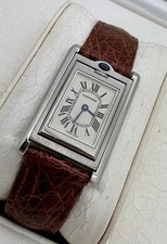 Cartier Tank Basculante Stainless Steel 22x32mm Ref. 2386 Quartz Watch Boxed