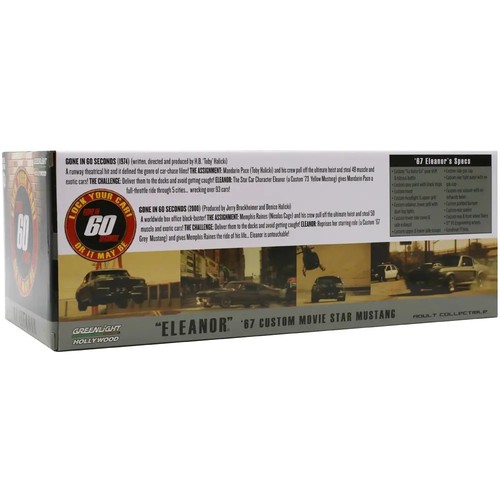 Eleanor Ford Mustang Gone in 60 Seconds Die Cast Car 1:18 Greenlight Hollywood - Picture 2 of 6
