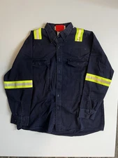 Used Flame Resistant FR Hi Vis Reflective Work Shirt Steelgaurd