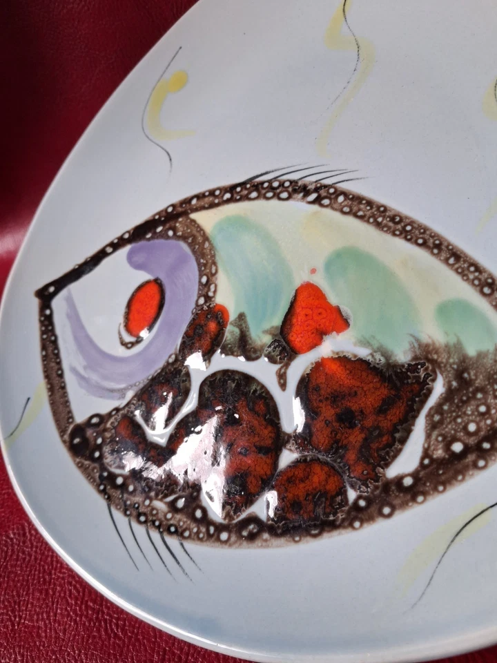 1 ASSIETTE VINTAGE POISSON PORNIC PEINTE A LA MAIN - Photo 2/4