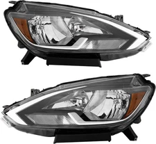 PENSUN Headlight Assembly Compatible with 2016 2017 2018 2019 Nissan Sentra