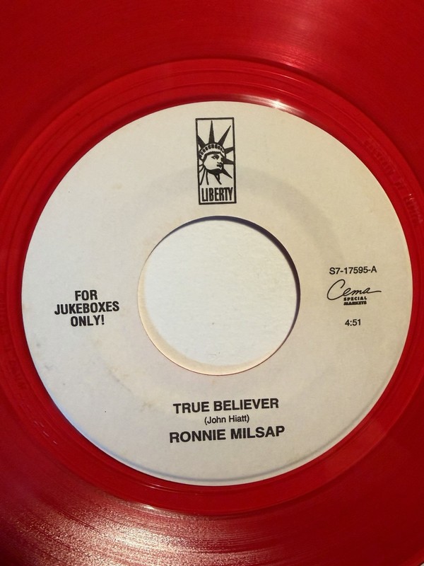 Ronnie Milsap “True Believer” Liberty 7” 45 RED WAX VG++