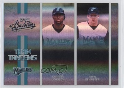 2005 Playoff Absolute Memorabilia Spectrum Charles Johnson Ryan Dempster 1dm4