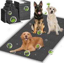 48"x36" Extra Large 30 Pcs Odor-Control Charcoal Dog Training Pads - Leak-Proof
