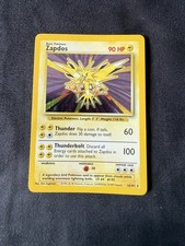 Pokémon TCG Zapdos Holo Rare Card Base Set 16/102 NM/Lp