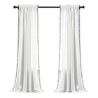 Pom Pom Window Curtain Panel Gray Single 50X95+2