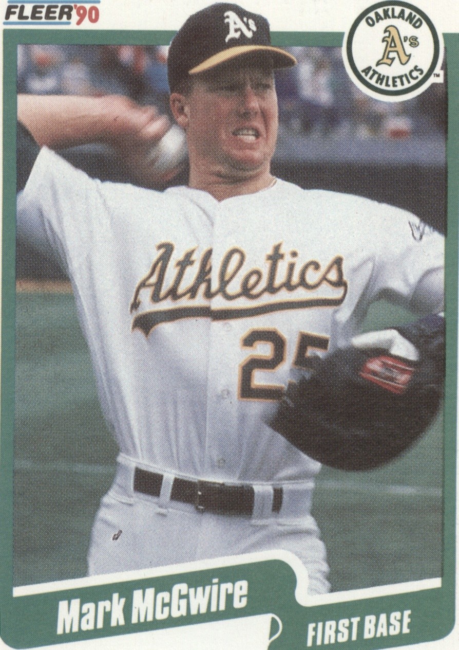 1990 Fleer Baseball Mark McGwire #15 Oakland Athletics