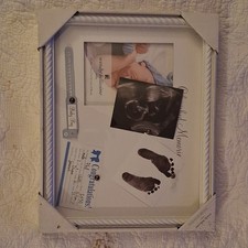 Wendy Bellissimo White Baby Boy Picture Frame Keepsake Display