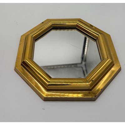 Vintage Gold Hexagon Mirror