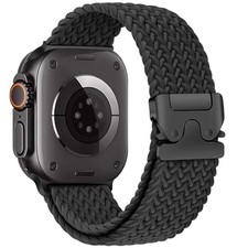 Braided Solo Loop for Apple Watch 49 46 44 45mm/42mm Series 3 2 1 01-Black