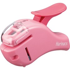 Kokuyo Stapleless Stapler, Harinacs Handheld Staple-Free, Up to 5 Sheets Pink