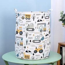 Children Toys Storage Bucket Large Cute Storage Basket Cartoon Print Clothes Org