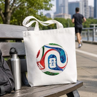 Zippered Commuter Bag  - Football Fan Canvas Tote