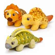 3er Set Pl&uuml;sch Dinosaurier Kuscheltiere Dino Geschenk Kinder Stofftier Dschungel