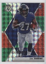 2020 Panini Mosaic Rookies Choice Red and Green Prizm JK Dobbins #223 3e3