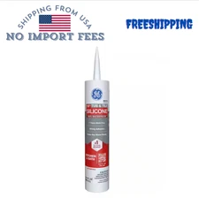 GE Tub and Tile Silicone 1 Caulk 10.1 oz Kitchen and Bath Sealant White