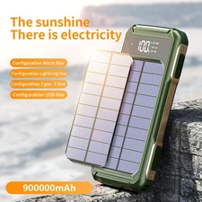 Solar Power Bank 4 USB Portable External Backup Battery Charger For Cell Phone