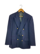 Vintage 80s Navy Blue Double Breasted Tailored Jacket by Brooks Brothers, Size: