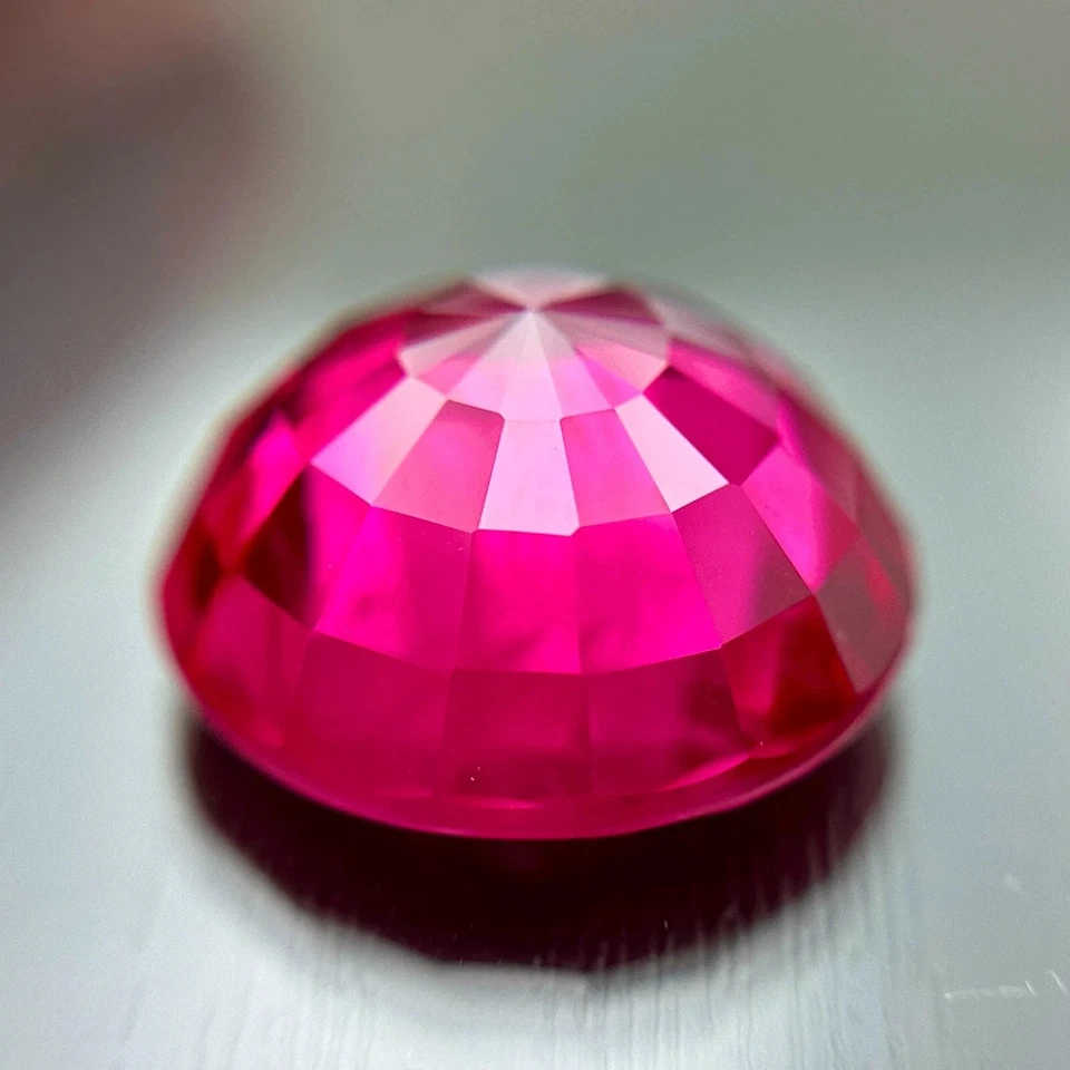 LUXURY PINK RED 28.42 CT PERFECT RUBY CORUNDUM ROUND GEMSTONE CHRISTMAS GIFT - Image 2 of 2