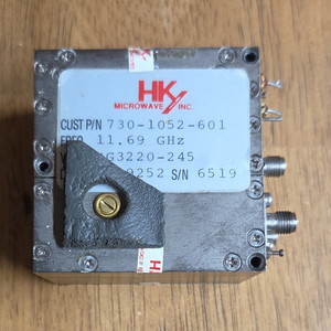 HK Microwave Inc. 730-1052-601 Band Pass Filter 11.69 GHz 25 dBm