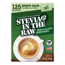 Stevia In The Raw Zero Calorie Sweetener, Sugar Substitute Packets, Vega, 125 Co
