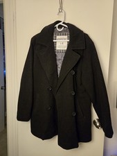 Men’s Wool Blend Pea Coat – Warm Winter Jacket Aeropostale