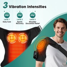 Electric Heated Shoulder Massager Brace with Vibration Therapy Joint Pain Relief