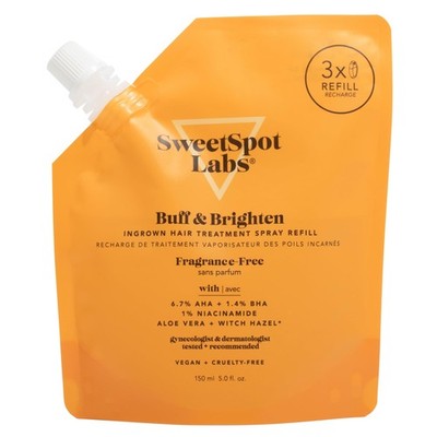 SweetSpot Labs Ingrown Hair Treatment Spray (150ml Refill Pouch)