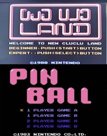 Famicom Disk System Clu Clu Land / Pinball FDS Nintendo NTSC-J Japan Used Game