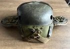 ORIGINAL VINTAGE POST WWII ARMY MILITARY TANKER HELMET EUROPEAN M-1938 STYLE
