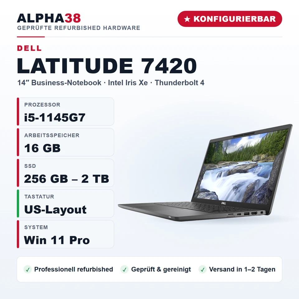 Dell Latitude 7420 · i5-1145G7 · 16GB · 2TB, Foto 1 von 5